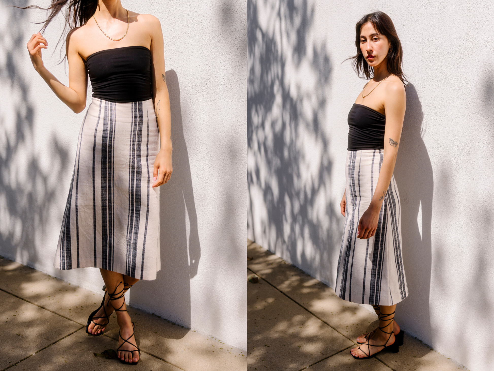 ecru-black-woven-stripe