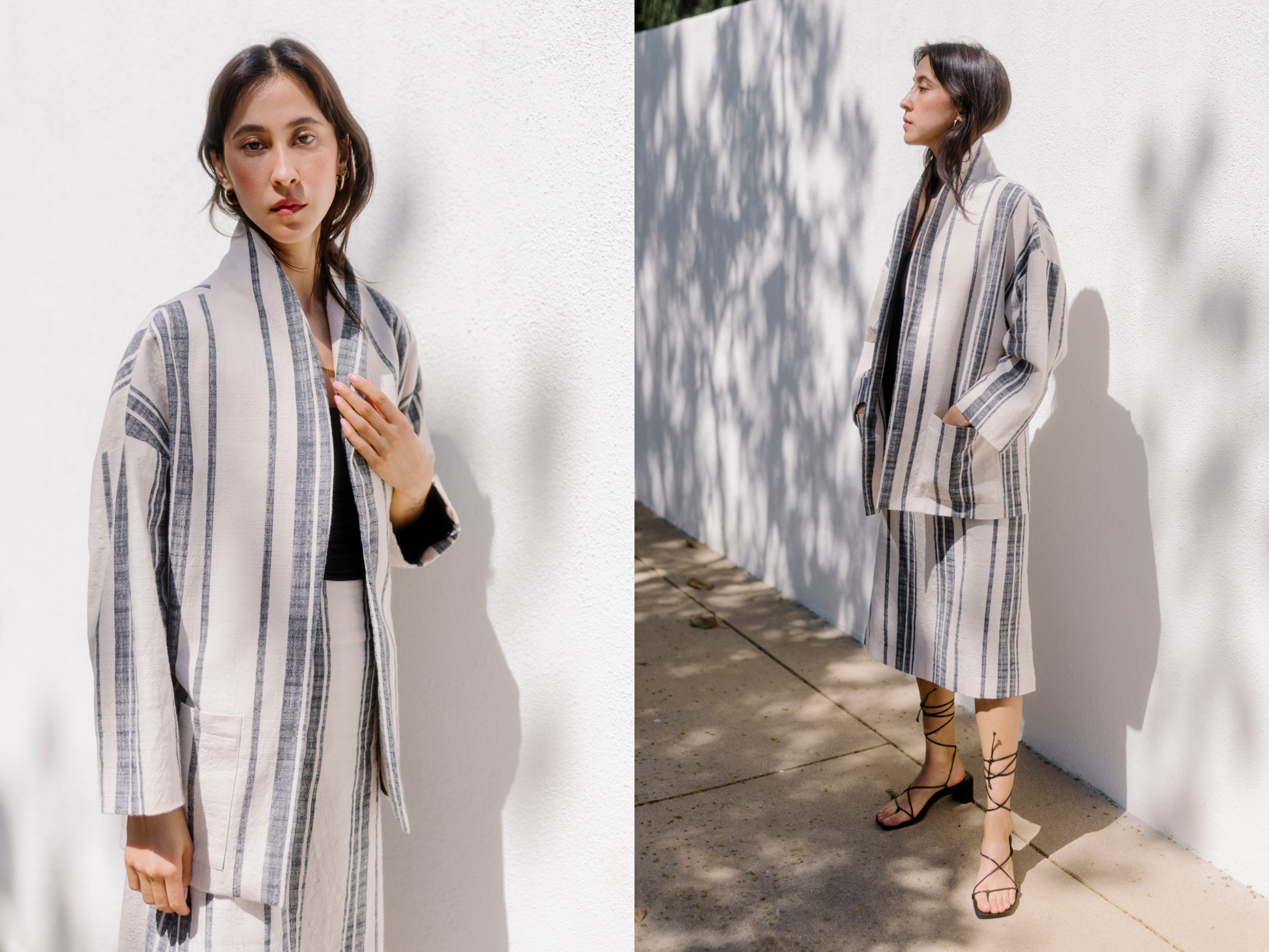 ecru-black-woven-stripe