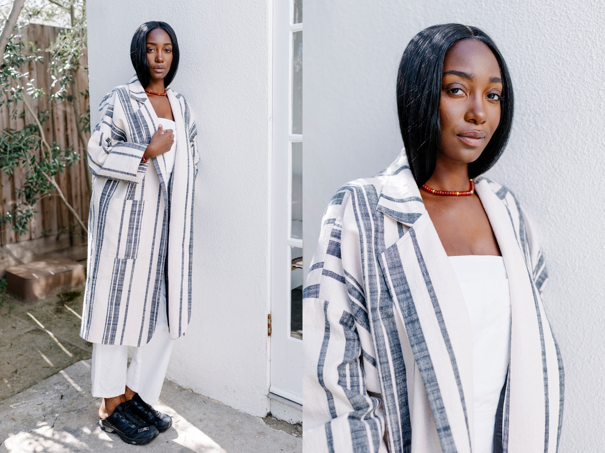ecru-black-woven-stripe