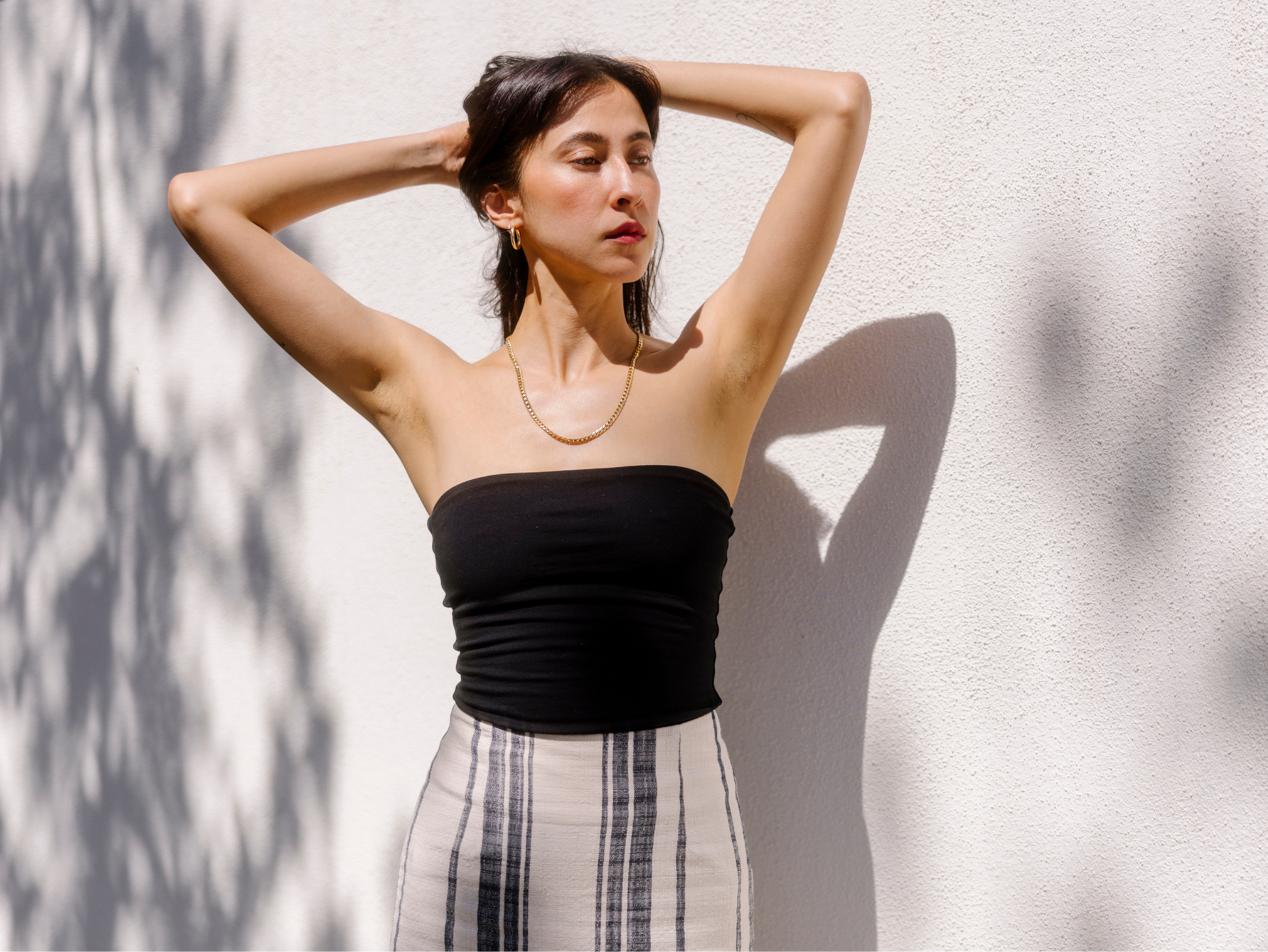 ecru-black-woven-stripe