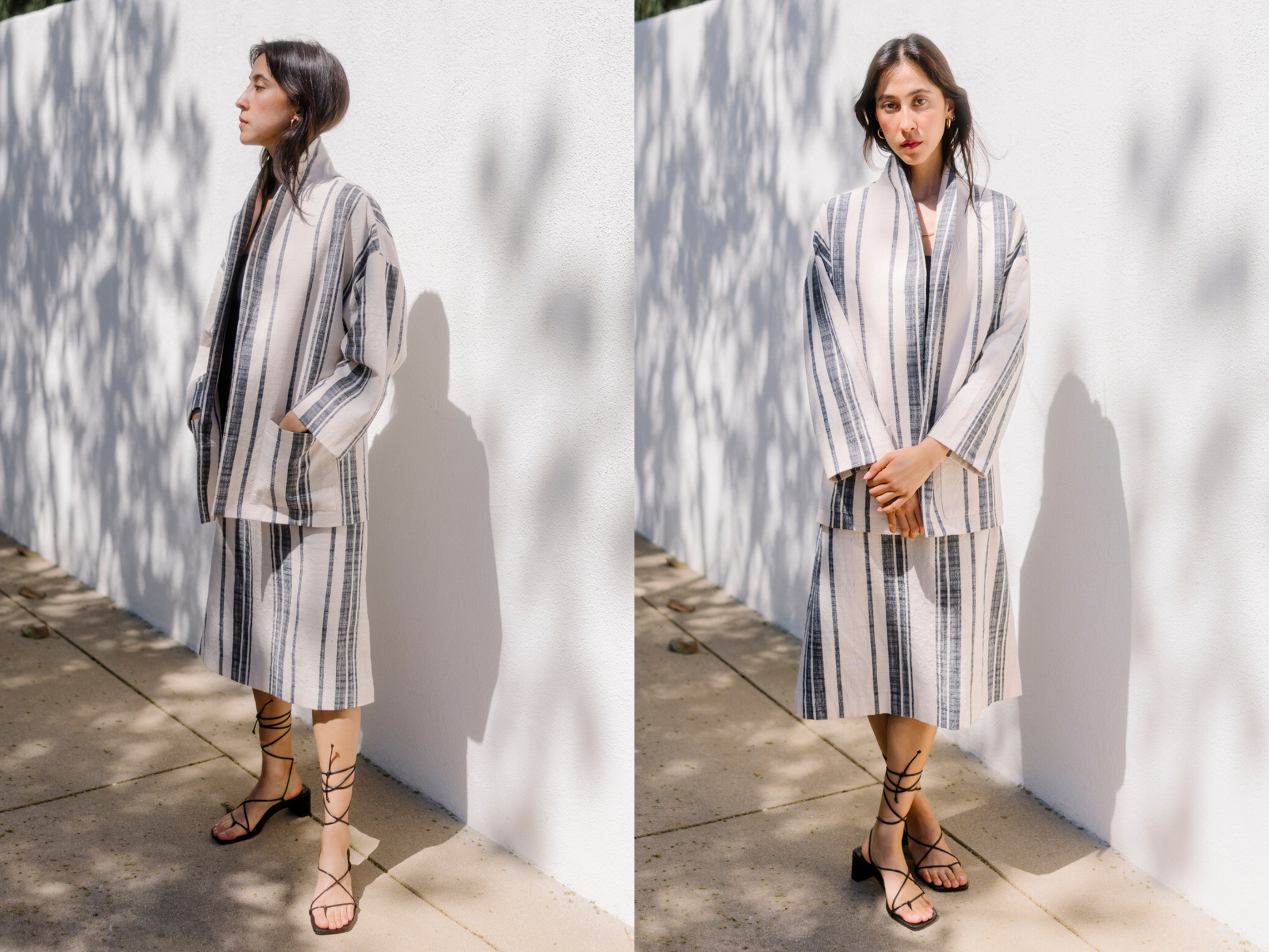 ecru-black-woven-stripe